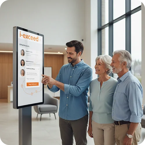 Digital banking platform supporting connected families across generations
