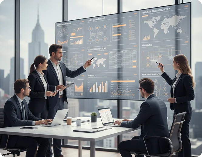 Appzillon supply chain finance software featuring real-time risk signals and adaptive credit rules for trade activity.