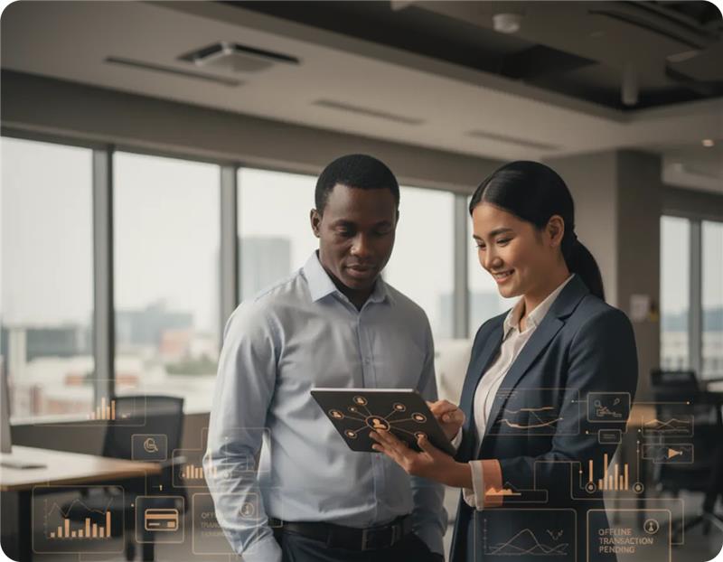 Global agency banking network management for last-mile financial services