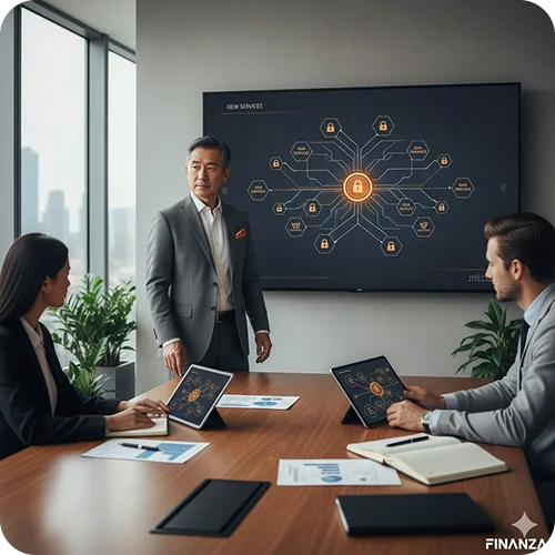 Visualization of scalable governance ensuring consistent design, workflow, and compliance across an expanding digital ecosystem