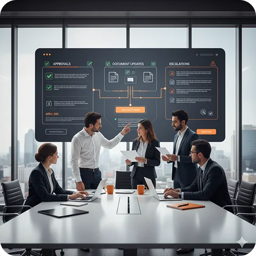 Unified trade workflow streamlines approvals and document processing for faster, smoother operations across teams.