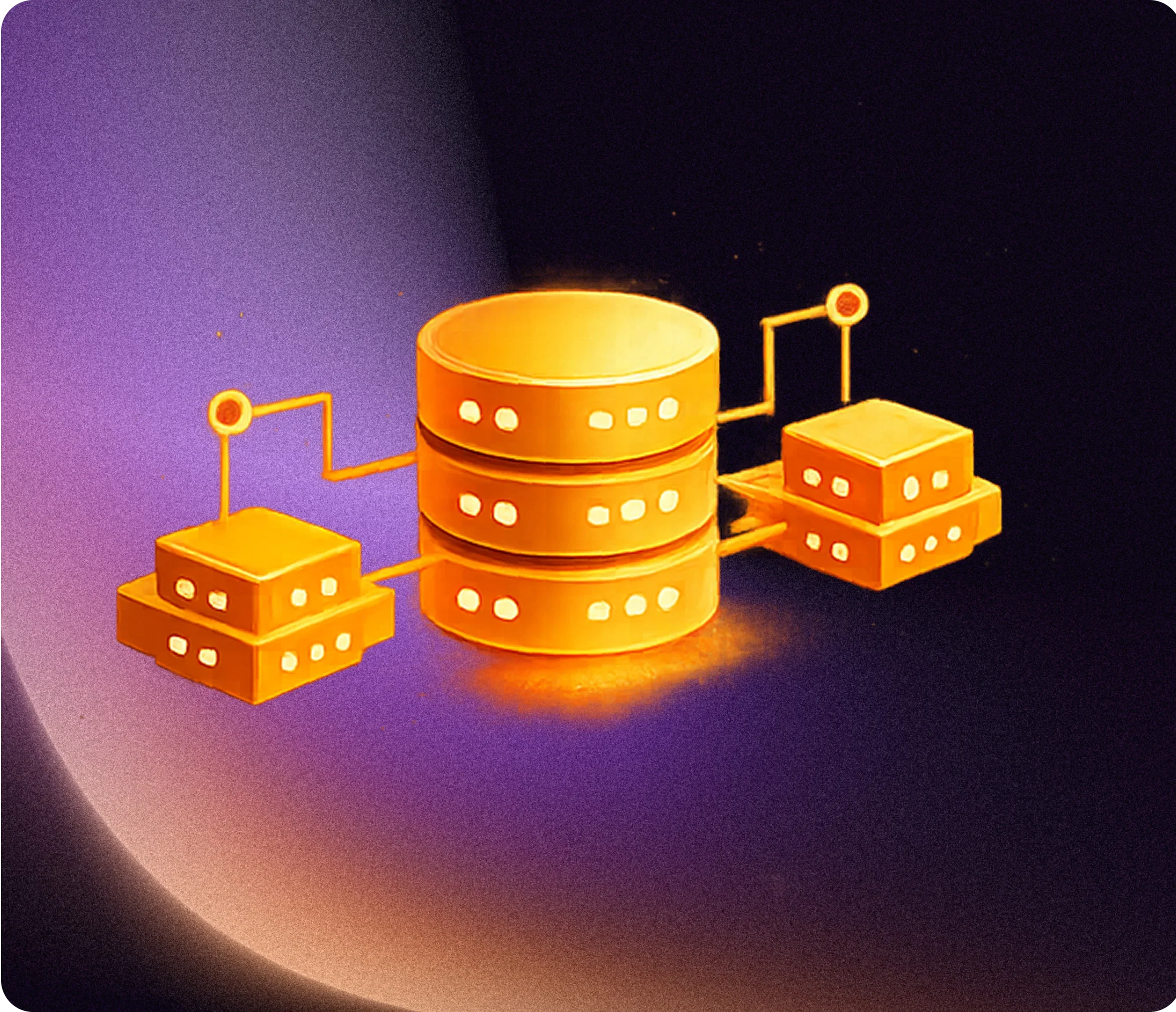 Connected database servers highlighting the secure core architecture of a appzillon's digital banking platform.